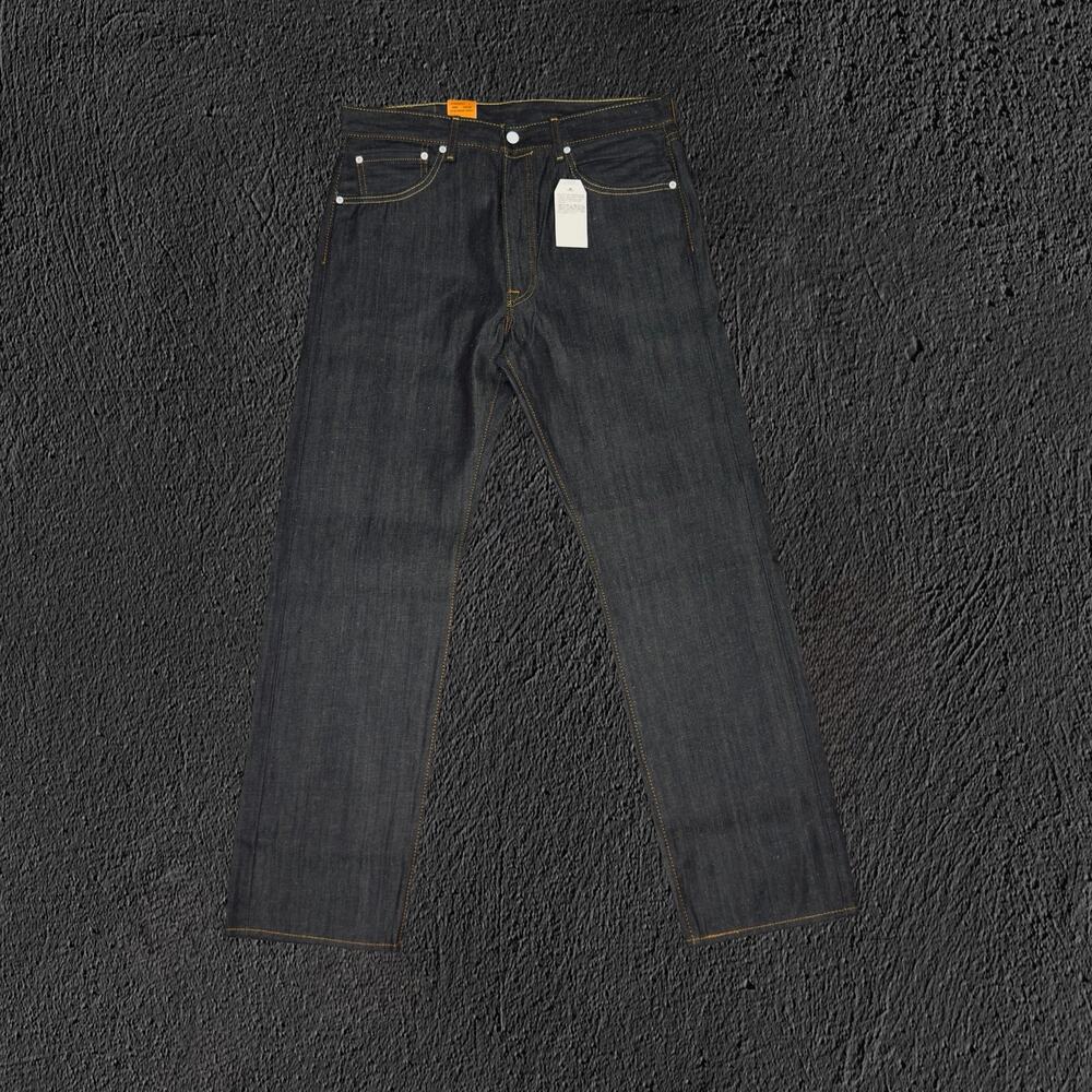 2008 NWT Y2K Levis 501 Straight Leg Dark Raw Denim Jeans